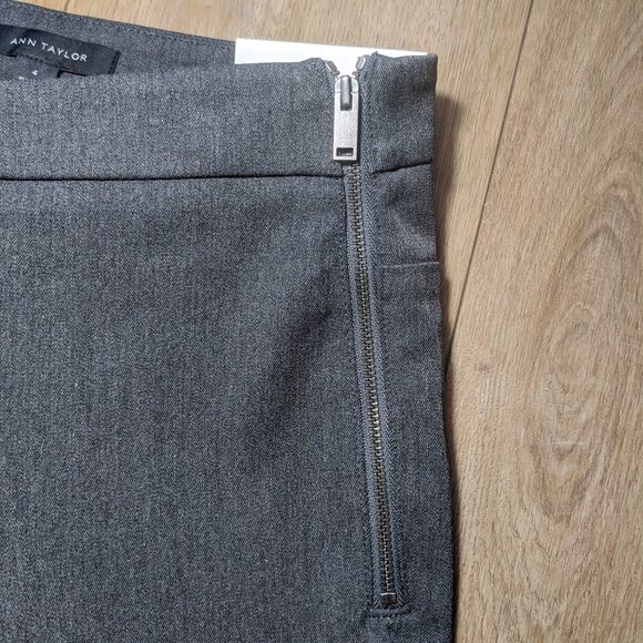 New Ann Taylor Gray Chelsea High Rise Skinny Ankle Pants Size 4 Work Career NWT - Picture 7 of 11